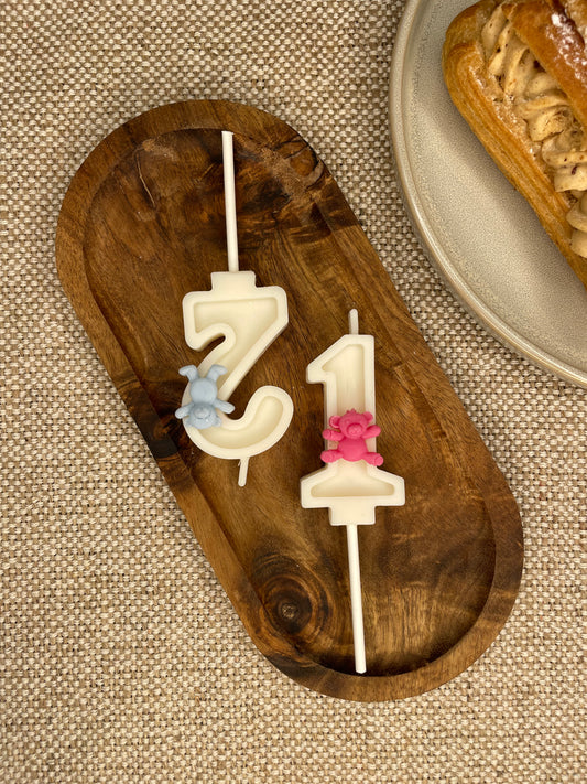 Bougie anniversaire chiffre OURSONS