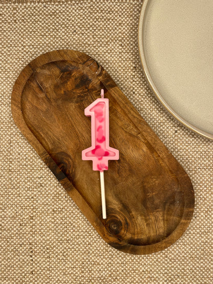 Bougie anniversaire chiffre LÉOPARD