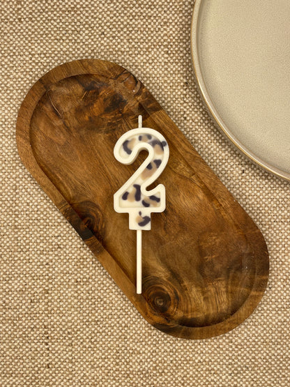 Bougie anniversaire chiffre LÉOPARD