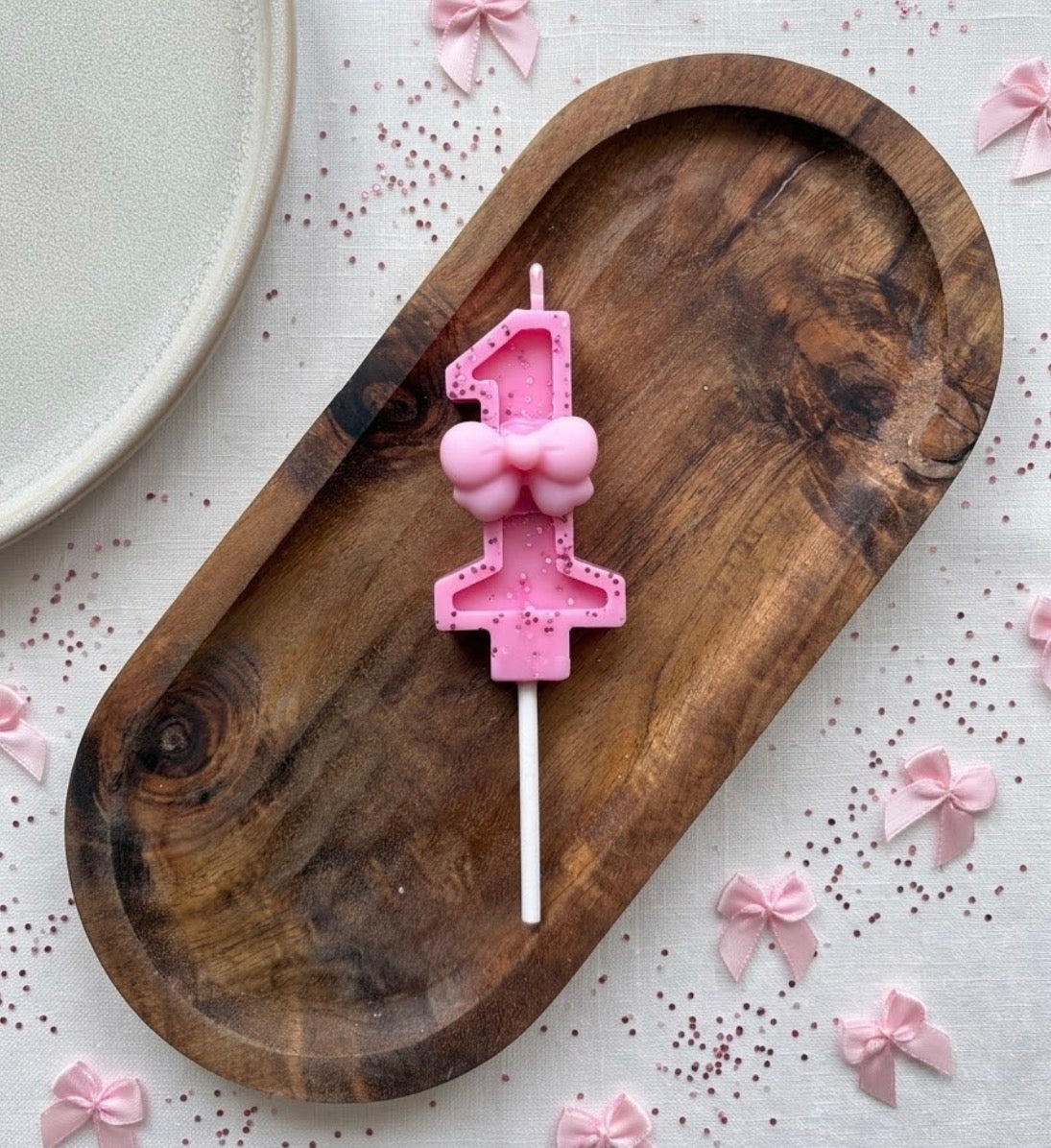 Bougie anniversaire chiffre PINK